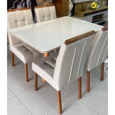 Conjunto de Mesa Thais 4 cadeiras Capri