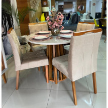 Conjunto Mesa de Jantar Berlim 4 Cadeiras Cel Moveis