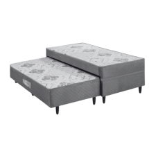 Cama Box solteiro C/Auxiliar Prestige Molas Ensacadas