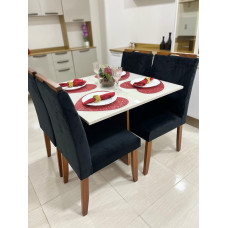 Mesa de Jantar Guaratiba 4 cadeiras 90 X 90