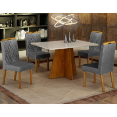 Mesa de Jantar Alice 4 cadeiras 120 X 90